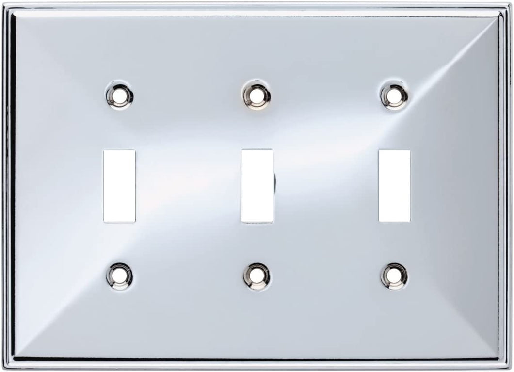 Brainerd 135881 Triple Switch Beverly Collection, Polished Chrome
