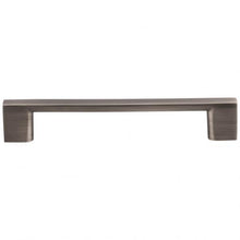 Load image into Gallery viewer, 128 mm Center-to-Center Brushed Pewter Square Sutton Cabinet Bar Pull #635-128BNBDL