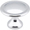 1-1/8" Diameter Polished Chrome Button Watervale Cabinet Mushroom Knob #647PC