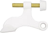 Tope para puerta con pasador de bisagra, blanco, 1 paquete,