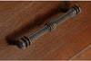 Continental Hardware #RL061060-3-3/4 pulg. (96 mm) Tirador de gabinete de barra de laurel de centro a centro - Cobre satinado