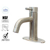 Wasserman S0001123 - Grifo monomando para lavabo de acero inoxidable con placa emergente y cubierta 