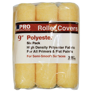 9″ x 3/8″ Nap Pro Solutions 34036 Polyester Roller Cover, 6-Pack