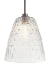 Load image into Gallery viewer, Kichler Brushed Nickel Transitional Clear Glass Cone Mini Pendant Light #82277