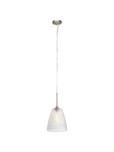 Load image into Gallery viewer, Kichler Brushed Nickel Transitional Clear Glass Cone Mini Pendant Light #82277