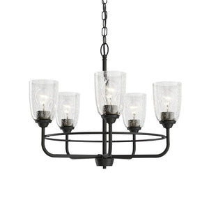 Candelabro Carlo de 23" y 5 luces, negro #82351