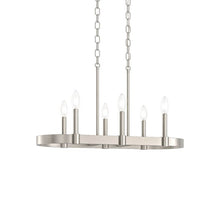 Load image into Gallery viewer, Brené 28&quot; 6 Light Linear Chandelier Brushed Nickel #82352