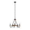 Barrett 22" 5 Light Round Chandelier Anvil Iron with Auburn Stain #82360