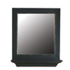 DECOLAV 9865-DES Bathroom Furniture 26-in W x 30-in H Distressed Espresso Round Bathroom Mirror
