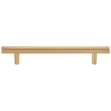 Load image into Gallery viewer, 128 mm Center-to-Center Satin Bronze Square Dominique Cabinet Bar Pull #845-128SBZ