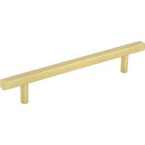 128 MM CENTER-TO-CENTER BRUSHED GOLD SQUARE DOMINIQUE CABINET BAR PULL #845-128BG