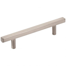 Load image into Gallery viewer, 96 mm Center-to-Center Satin Nickel Square Dominique Cabinet Bar Pull #845-96SN