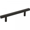 Tirador de barra cuadrado para gabinete Dominique, 96 mm entre centros, negro mate n.º 845-96MB
