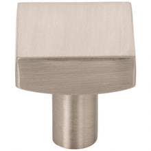 Load image into Gallery viewer, 1-1/8&quot; Overall Length Satin Nickel Square Dominique Cabinet Knob #845SN
