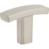1-1/2" Overall Length Satin Nickel Square Thatcher Cabinet "T" Knob #859T-SN