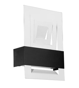 Eglo Chiwa 1 Light Wall Light in White/Black 88544A