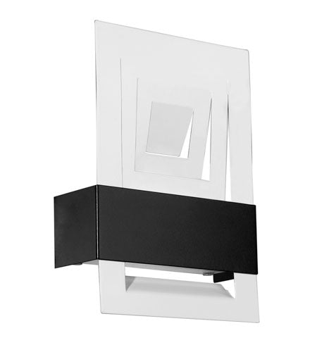 Eglo Chiwa 1 Light Wall Light in White/Black 88544A
