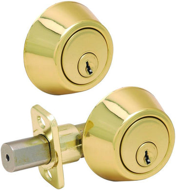 DOUBLE CYLINDER DEADBOLT 26-3177 BRIGHT BRASS