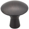 1-1/16" Diameter Brushed Oil Rubbed Bronze Zachary Cabinet Mushroom Knob #988DBAC
