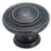 1-3/8 pulgadas. PERILLA DE GABINETE DE 3 ANILLOS DE HIERRO FORJADO #BP1586-WID
