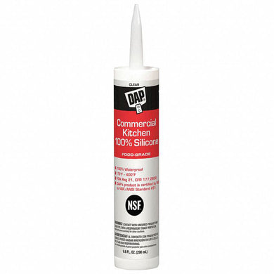 9.8 Oz Dap 08658 Clear Commercial Kitchen 100% Silicone Sealant