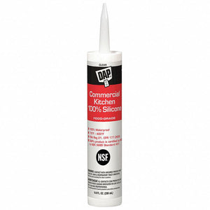 9.8 Oz Dap 08658 Clear Commercial Kitchen 100% Silicone Sealant