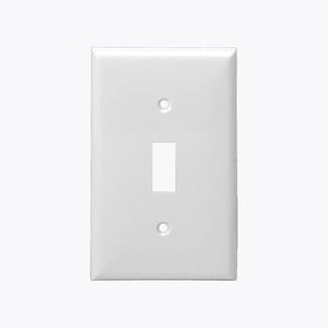 Enerlites White Mid-Size 1-Gang Toggle Switch Plastic Wall Plates #8811M-W