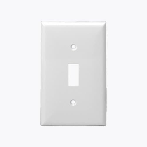 Enerlites White Mid-Size 1-Gang Toggle Switch Plastic Wall Plates #8811M-W