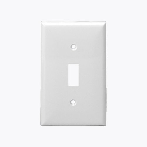 Enerlites Placas de pared de plástico con interruptor de palanca de 1 unidad de color blanco