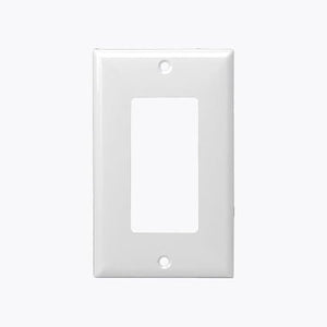 Enerlites Blanco 1-Gang Decorador de tamaño mediano/placas de pared de plástico GFCI #8831M-W