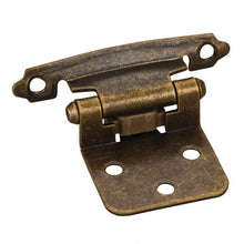 Load image into Gallery viewer, Traditional 1/2&quot; Overlay Hinge with Screws - Antique Brass #P5011AB