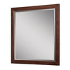 Espejo de pared Adrianna de 32 x 30 pulgadas en nogal oscuro 9714-DWN