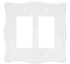 Brainerd 64600 Placa de pared decorativa doble de nailon/placa de interruptor/cubierta, color blanco