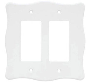 Brainerd 64600 Nylon Double Decorator Wall Plate / Switch Plate / Cover, White
