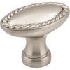 Elements Hardware - Lindos Cabinet Hardware - 1 3/8" Knob with Rope Trim in Satin Nickel# Z115L-SN