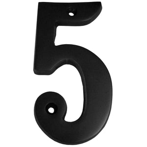 BHP 4" (102mm) Solid Brass House Number -  (Black)