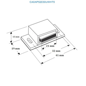 Richelieu #AP52030U - Magnetic Cabinet Catch - White - 10 Pack