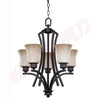 Lámpara de araña Canarm Flamenco de 5 luces, bronce aceitado, RICH250A05ORB 