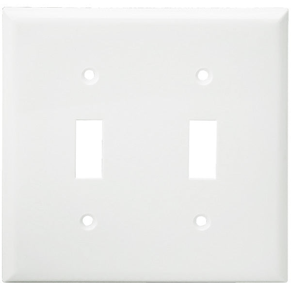 8812-W 2 Gang Toggle Switch Plastic Wall plate