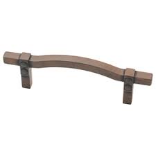 P65173W-RI 3 1/2" Curved Rusted Iron Cabinet Drawer Pull #P65173W-RI
