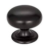 1-1/4" Diameter Matte Black Florence Cabinet Mushroom Knob #2980MB