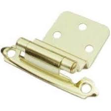 Gatehouse 2-Pack Brass Surface Self Closing Cabinet Hinges- #0228977