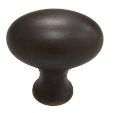 Gatehouse 1.25-in Aged Bronze Oval Modern Cabinet Knob #Z671L-31-ACBH-D