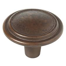 Brainerd Top Ring 1-1/4-in Rust Round Traditional Cabinet Knob