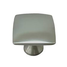 Load image into Gallery viewer, allen + roth 1-3/8-in Satin Nickel Square Modern Cabinet Knob #0354194