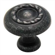 Amerock Inspirations Wrought Iron Dark Round Cabinet Knob #BP1585-WID