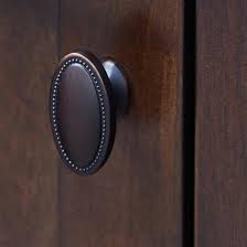 allen + roth 1-1/2-in Aged Bronze Oval Transitional Cabinet Knob #Z2231-38-EORB