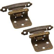 Load image into Gallery viewer, Traditional 1/2&quot; Overlay Hinge with Screws - Antique Brass #P5011AB