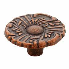 Liberty P74580-CPS 1 1/2" Sponged Copper Provincial Cabinet & Drawer Knob