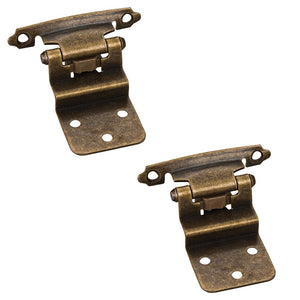 Traditional 3/8” Inset Hinge with Semi-Concealed Frame Wing - Antique Brass #P5922AB